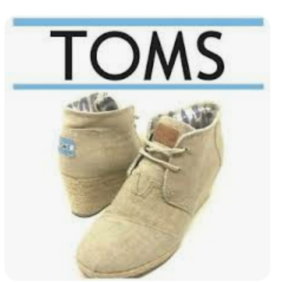 Tom's wedge heel linen shoes